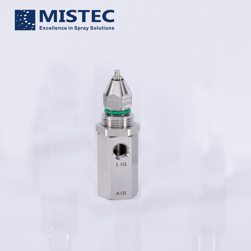 30° Narrow Spray Angle Ultrasonic Air Atomizing Nozzles with Big Spray Momentum